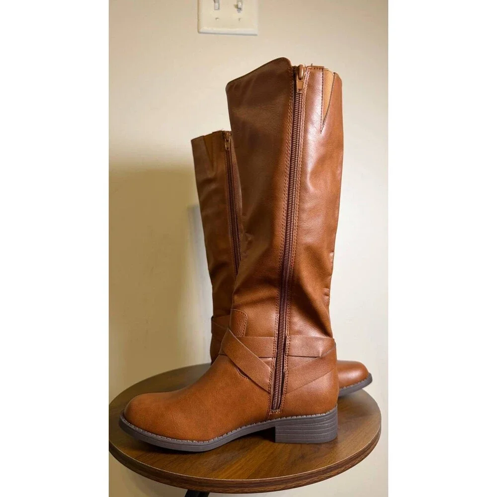 Style & Co Margoo Riding Boots Acorn Brown Women’s 5M NWB $79.90 - Picture 7 of 11